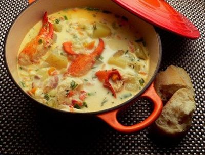 Corn & Lobster Chowder with Crisp Bacon. Life doesn't get any better than this.
