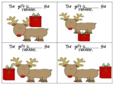 FREE Reindeer Games! a preposition activity! from [simply speech.]