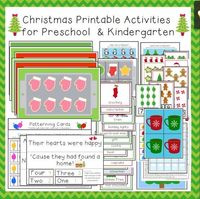 Christmas Printable Activities for Preschool and Kindergarten: Teaching The Little People